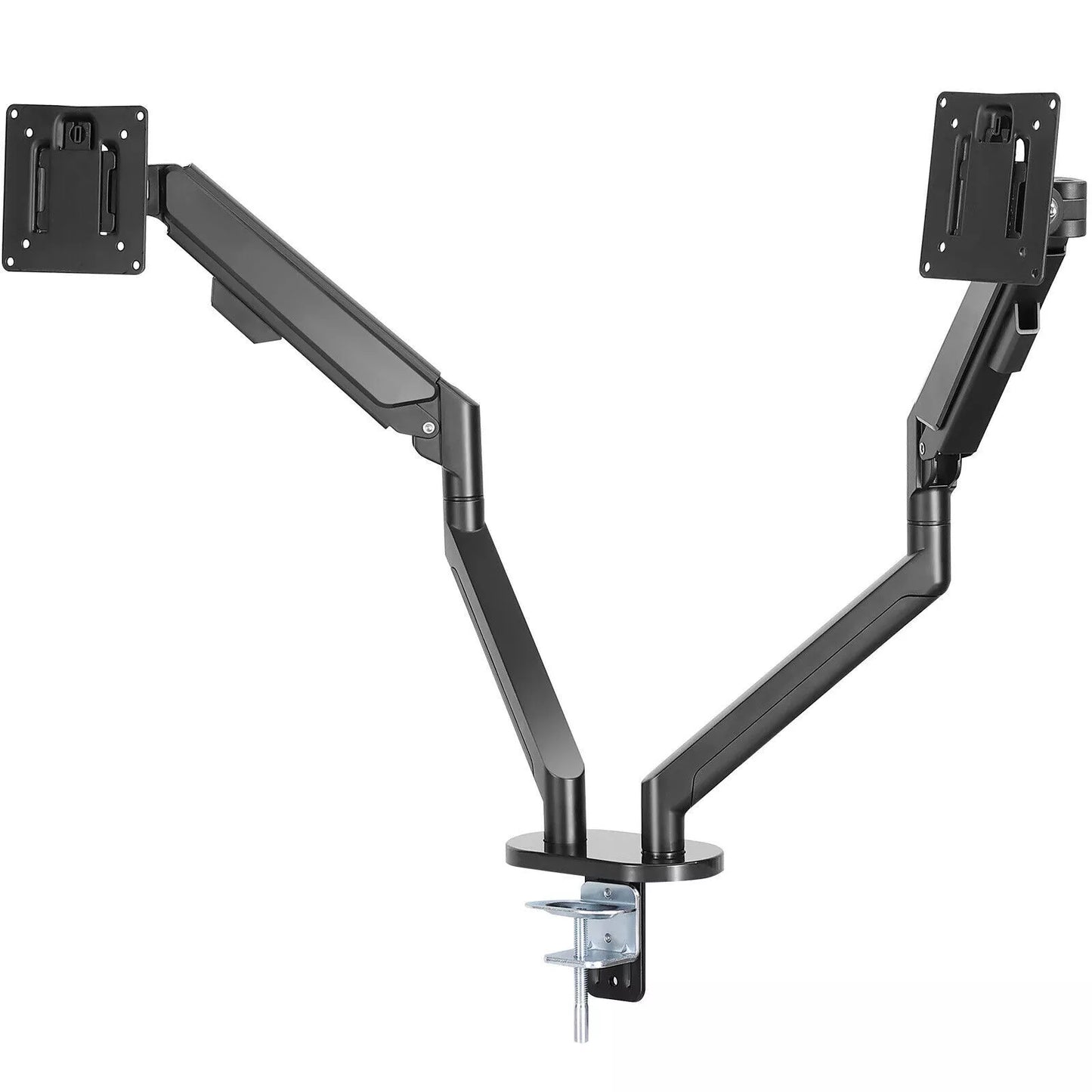 Monitor Dual Arm Stand Steel Display Desk Mount Bracket Screen Holder up to 35''