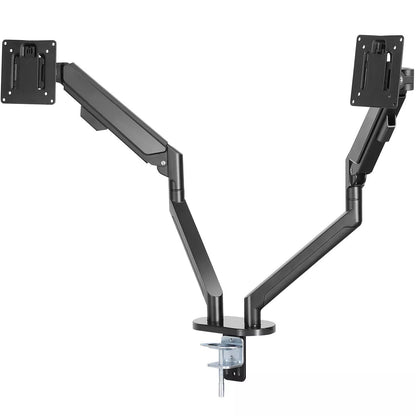 Monitor Dual Arm Stand Steel Display Desk Mount Bracket Screen Holder up to 35''