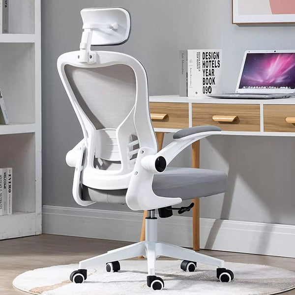 Ergonomic Desk Chair Breathable Mesh Chair - White