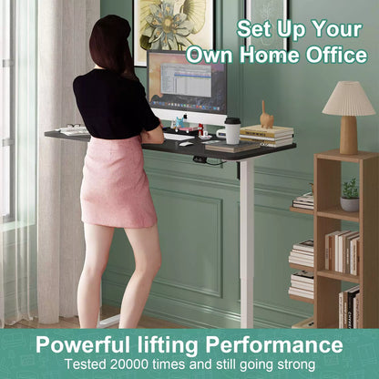 120cm Electric Standing Desk Height Adjustable Sit Stand Table - Black